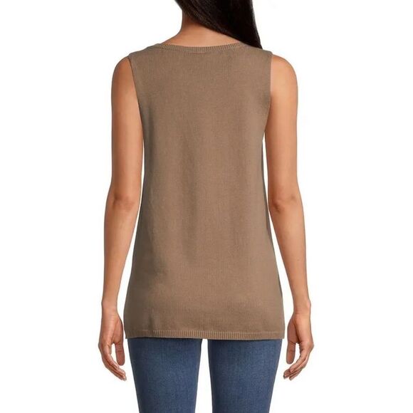 Max Mara Leisure Nastie Sleeveless Sweater in Mastice (Taupe) NWT Size Large - Picture 5 of 11